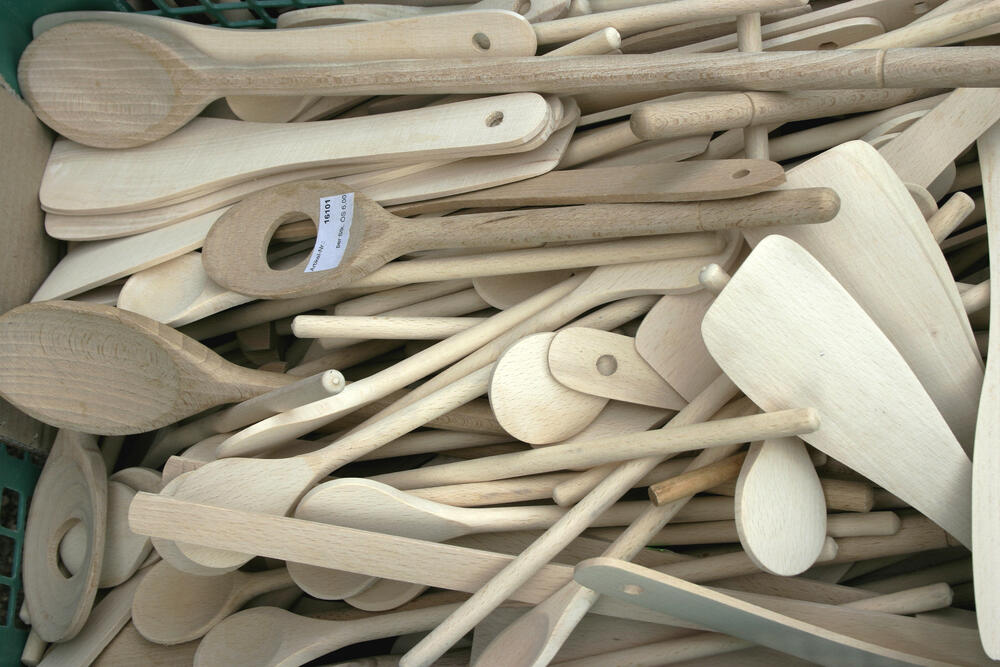 Collection of wooden spoons