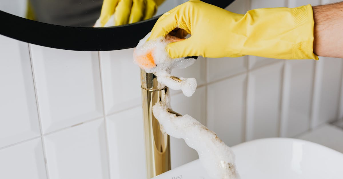 Cleaner scrubbing a bathroom during a heavy deep cleaning job