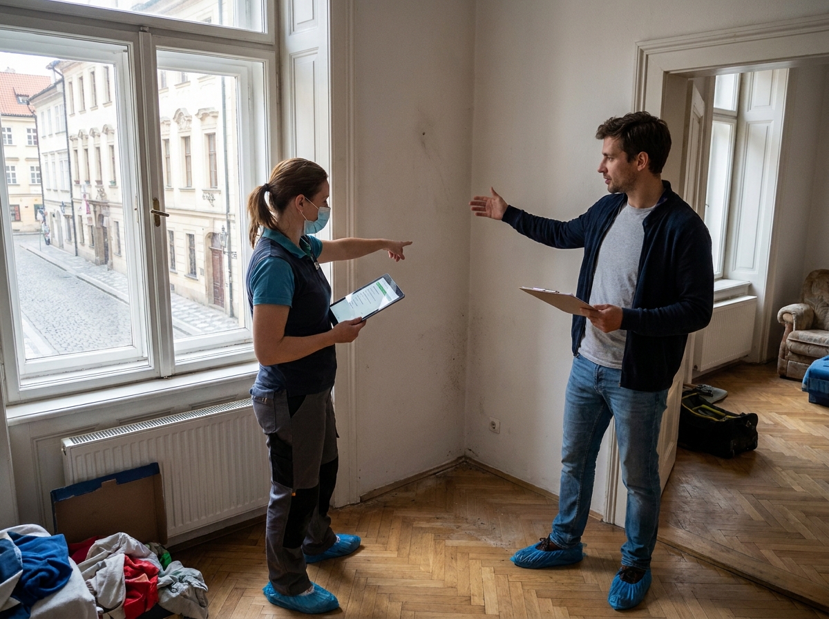 Kontrola bytu podle checklistu před naceněním jednorázového hloubkového úklidu