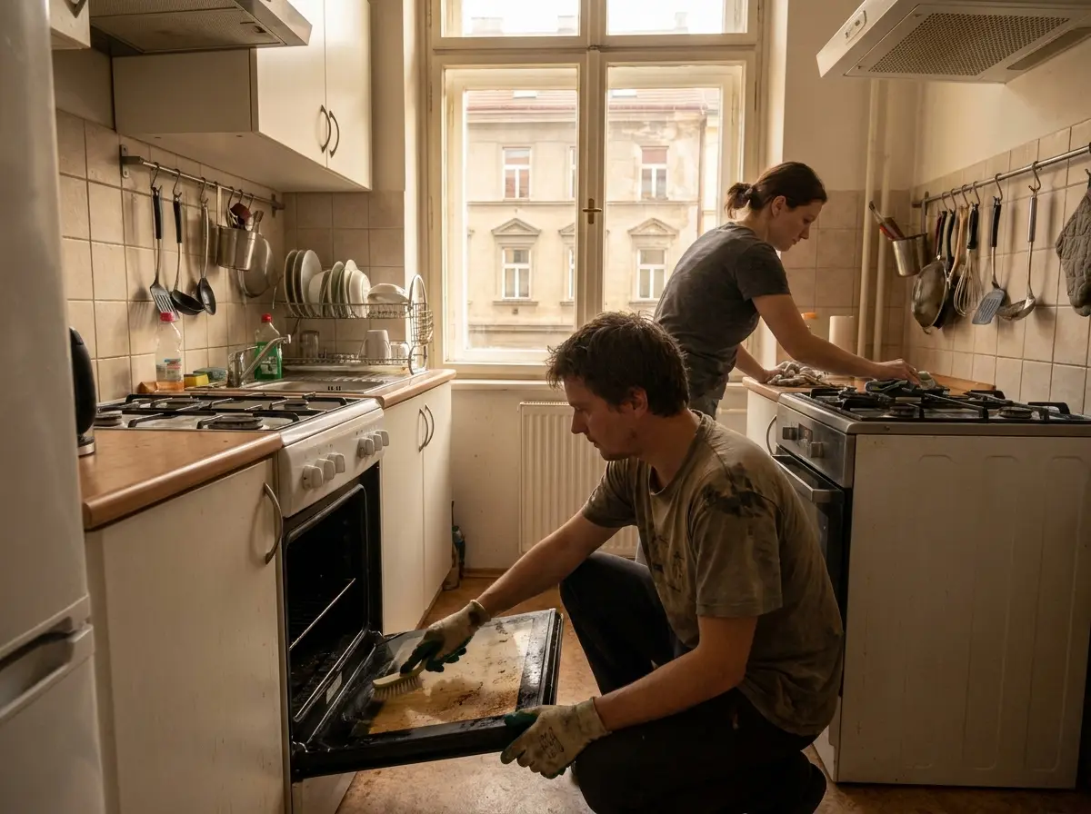 Čištění trouby a varné desky při důkladném úklidu