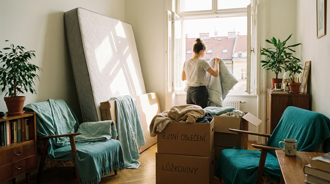 Bedroom spring cleaning with fresh bedding, mattress care and storage sorting