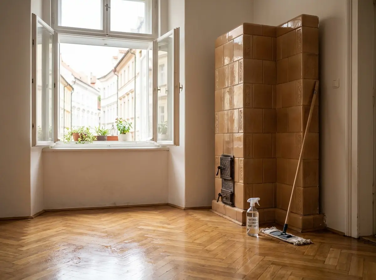 Mytí podlahy a větrání bytu s ohledem na děti a alergiky