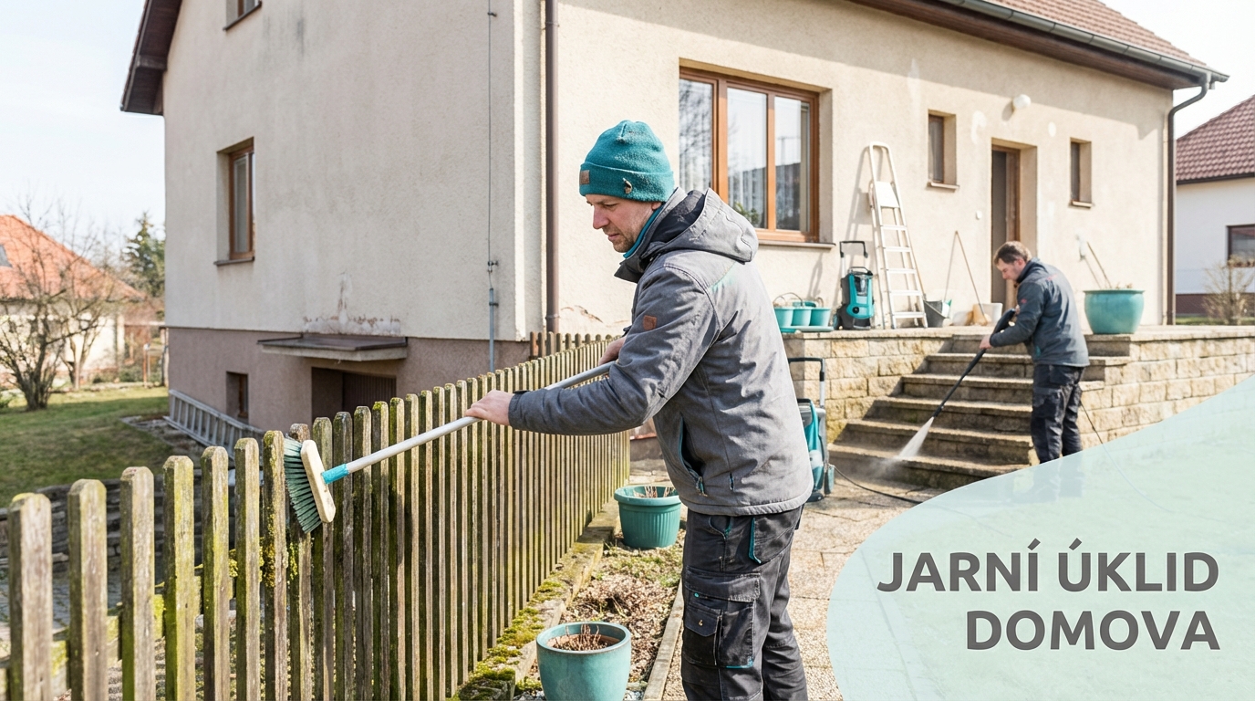 Šetrné čištění fasády domu po zimě